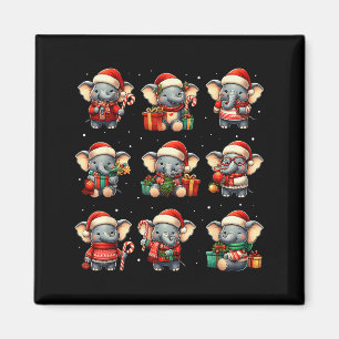 Elefant Weihnachten Lustiger Elefantenliebhaber Py Magnet