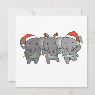 Elefant Weihnachten Weihnachten Tiere Süße Einladu Einladung