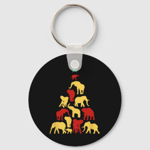 Elefant Weihnachtsbaum Südafrika Safari Tier Schlüsselanhänger