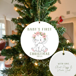 Elefant Weihnachtsschmuck für Babys erstes Weihnac