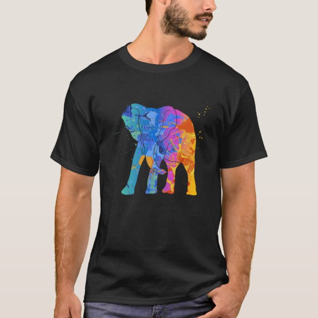Elefant Wildtier Tier Grafik Pullover Kapuzenpullo (Vorderseite)