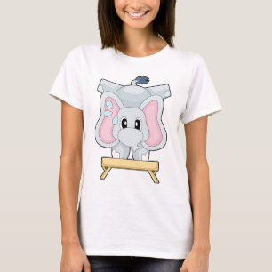 Elefant Workout Gymnastik Fitness T-Shirt