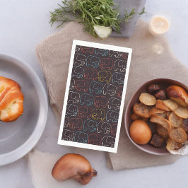 Elefant Zeichnend Serviette