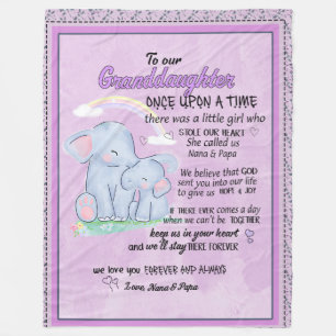 Elefant zu unserer Enkeltochter-Liebe, die du für  Fleecedecke