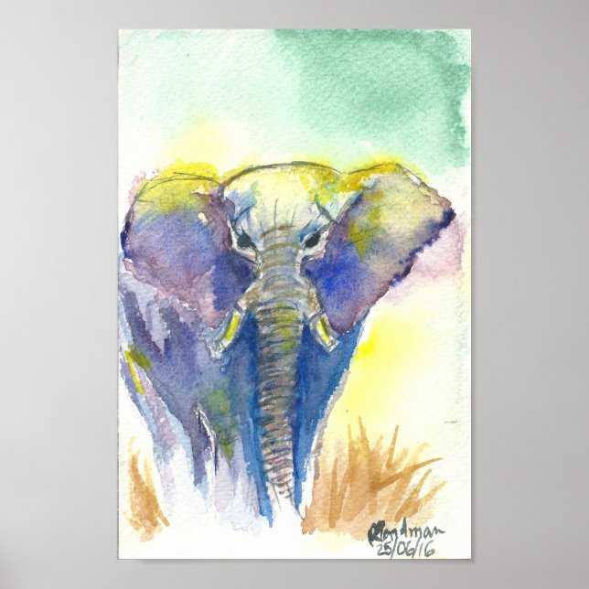 Elefante colorido poster (Vorne)