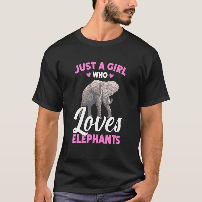 Elefante Liebe nur ein Mädchen, das Elefanten Lieb T-Shirt (Vorderseite)