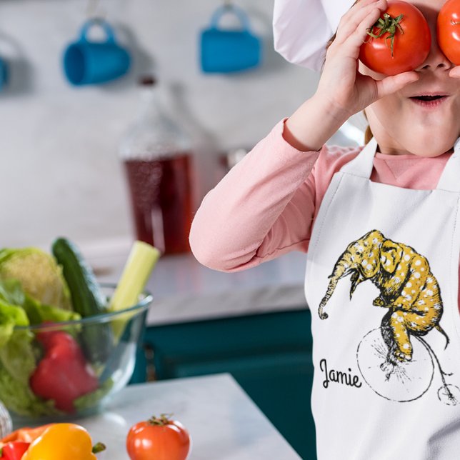 Elefanten auf Rädern = Yikes Kinderschürze (Von Creator hochgeladen)