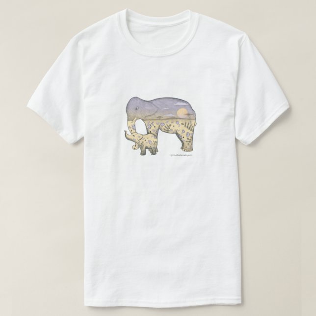 Elefanten-Aufstieg (Art von Erin) T-Shirt (Design vorne)