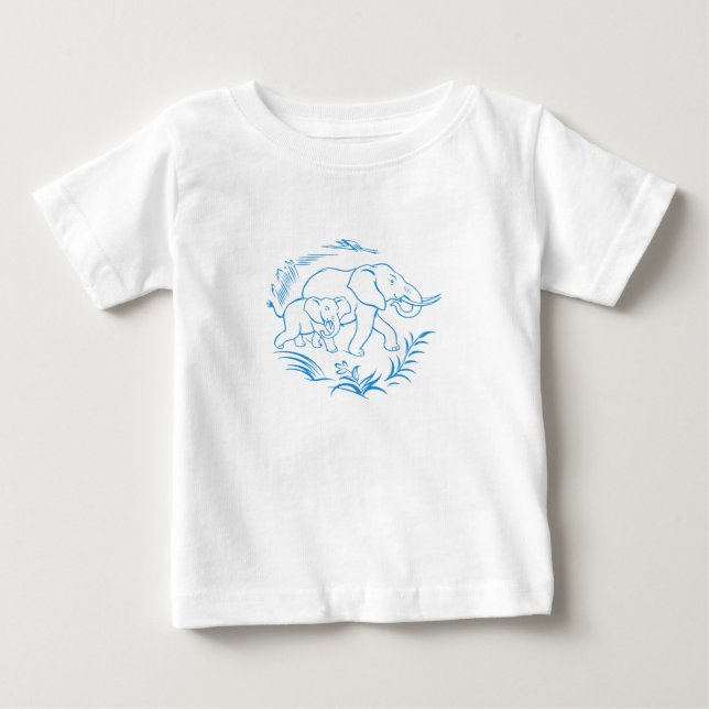 Elefanten Baby T-shirt (Vorderseite)