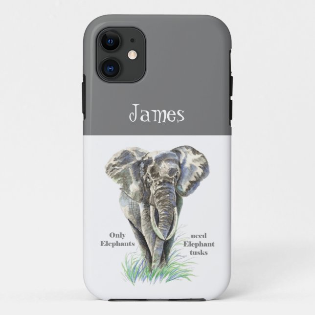 Elefanten brauchen nur Elefanten. Case-Mate iPhone Hülle (Rückseite)