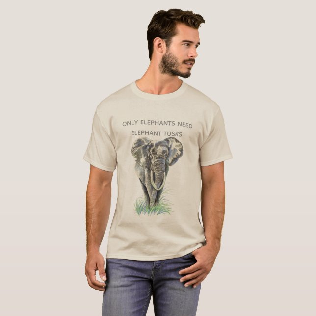 Elefanten brauchen nur Elefanten. T-Shirt (Vorne ganz)