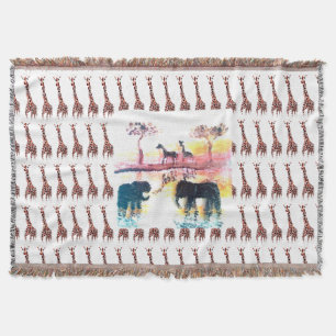Elefanten der Wildtiere, Giraffen Decke