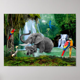 ELEFANTEN DES REGEN-WALDES POSTER