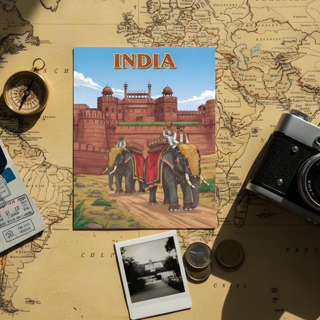 Elefanten, die Fahrer mitführen Postkarte (Von Creator hochgeladen)