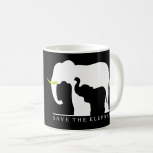 Elefanten gerettet (schwarz) kaffeetasse