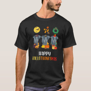Elefanten glücklichen Hallothanksmas Kalf Hallowee T-Shirt