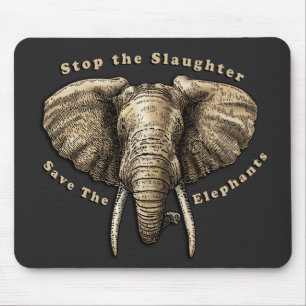 Elefanten-Grafik gerettet Mousepad