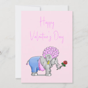 Elefanten Happy Valentines Day Feiertagskarte