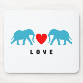 Elefanten in der Liebe Mousepad