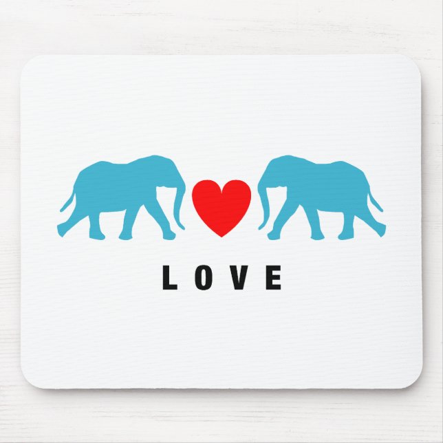 Elefanten in der Liebe Mousepad (Vorne)