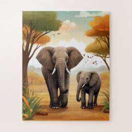 Elefanten in Savanna