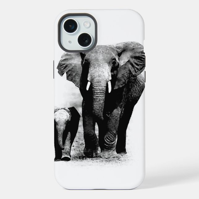 Elefanten iPhone 15 Plus Hülle (Rückseite)