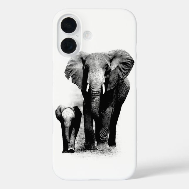 Elefanten iPhone 16 Hülle (Rückseite)
