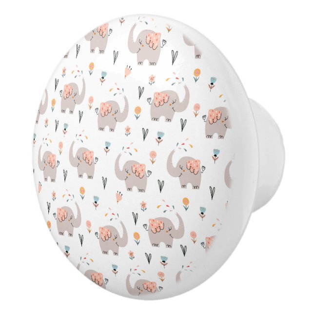 Elefanten Keramikknauf (Rechts)