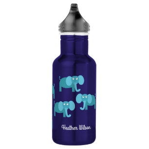 Elefanten Kinder Wasserflasche mit Namen