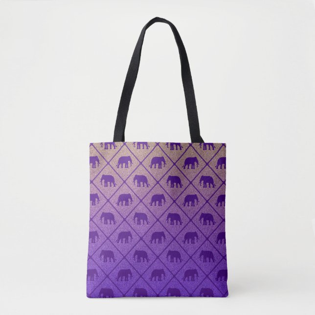 Elefanten kopieren auf lautem Hintergrund der Tasche (Vorderseite)