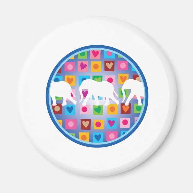 Elefanten mit Herz Magnet (Vorne)