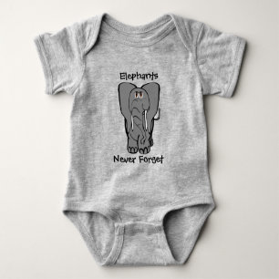 Elefanten nie vergessen baby strampler