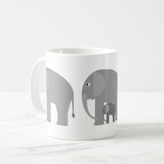Elefanten plus eine Tasse (Vorderseite Links)