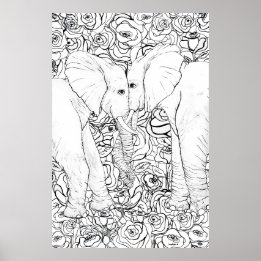 Elefanten Poster