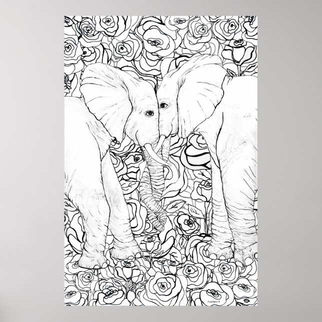 Elefanten Poster (Vorne)