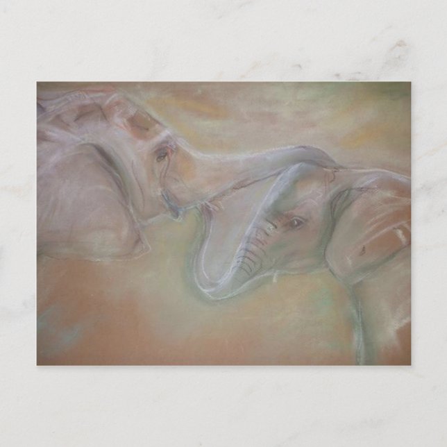 Elefanten Postkarte (Vorderseite)