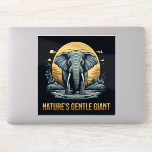 Elefanten Sanfter Riese der Natur Aufkleber