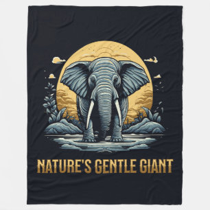 Elefanten Sanfter Riese der Natur Fleecedecke