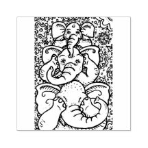 ELEFANTEN SEHEN KEINE EVIL-RUBBER-BRIEFMARKE