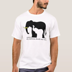 Elefanten und Elfenbeinkühe (Weißer Ober) T-Shirt