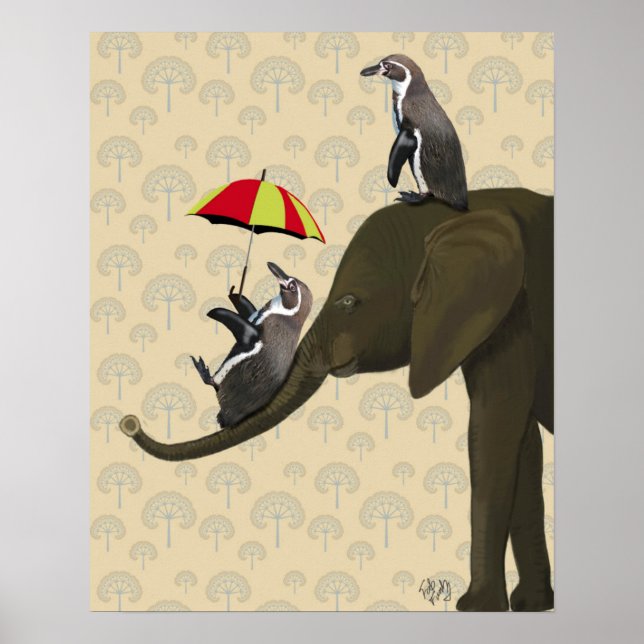 Elefanten und Pinguine Poster (Vorne)