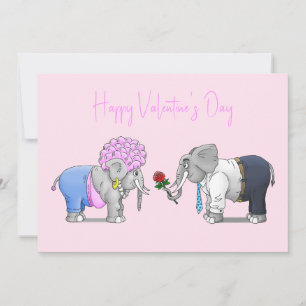 Elefanten Valentinstag Feiertagskarte