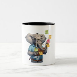 Elefanten Vater, den ich nie vergessen... Außer Mi Zweifarbige Tasse