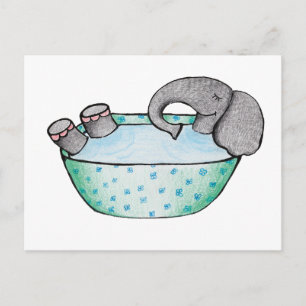 Elefantenbad Postkarte