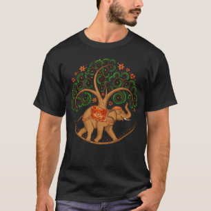 Elefantenbaum in Mandala T-Shirt