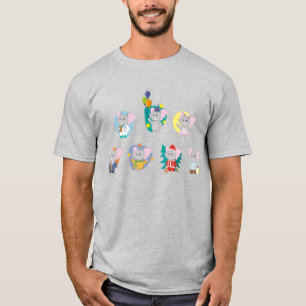 Elefantenbedrucktes Hemd T-Shirt