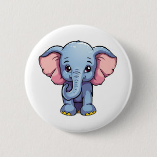 Elefantenbild des Cartoon Button