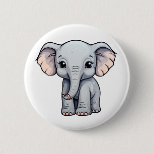 Elefantenbild des Cartoon Button