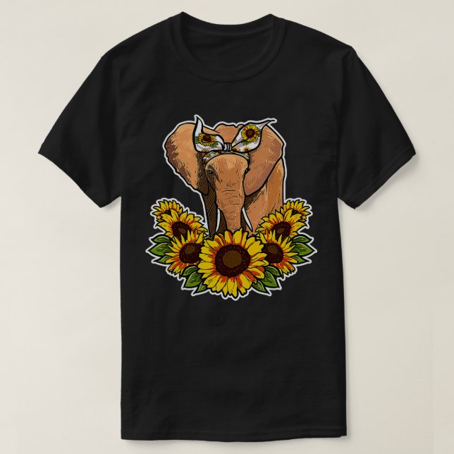 Elefantendekoration mit niedlicher Liebe T-Shirt (Design vorne)
