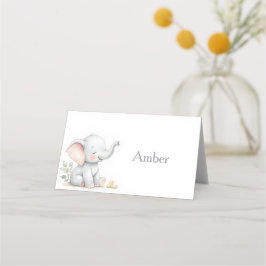 Elefantendesign-Einladungskarten für Baby-Shower Platzkarte